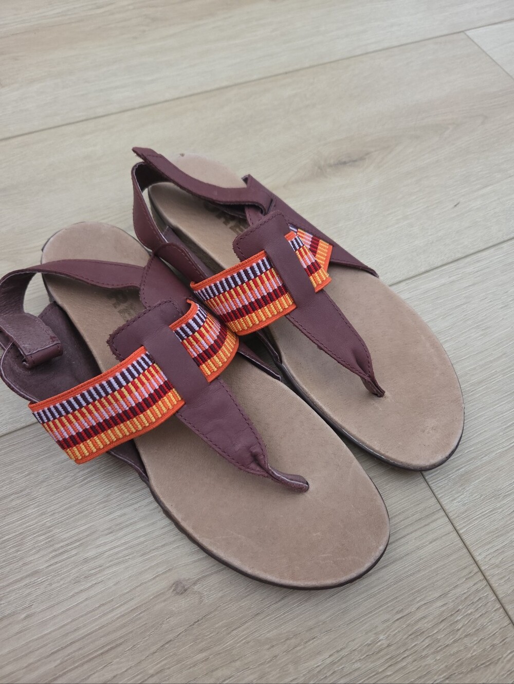 SOREL Torpeda Ankle Strap Woven Hippie Trendy T-strap Toe Post